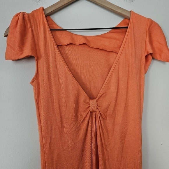 Ted Baker London orange low back bow shoulders mini dress size 0 - Picture 7 of 10